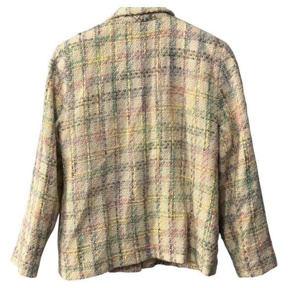 ALFRED DUNNER Women’s Size 8P Jacket Coat Peacoat Wool Blend Tweed Plaid Cottage - Picture 4 of 4